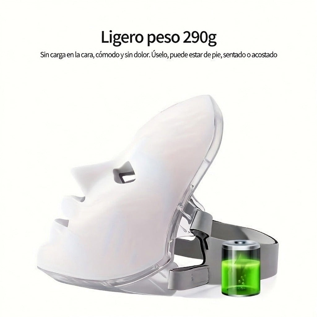 UNYXA – Máscara LED Antiacné y Rejuvenecimiento Facial + REGALO: Serum Vitamina C 'skin renewing' Cerave